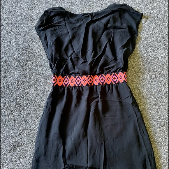 Charming Charlie black dress with pink band - Picture 2 of 2